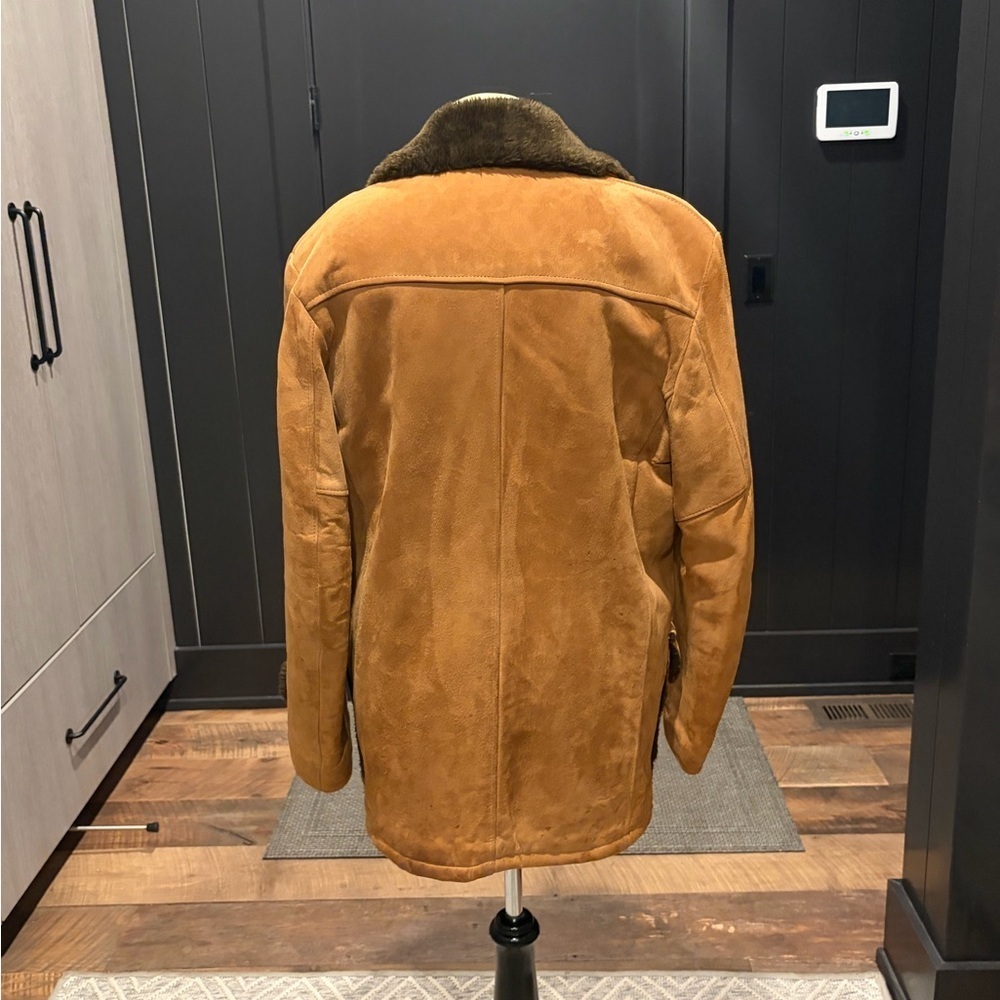 Vintage Holiday Suede & Shearling Coat | Treated Suede | Boston, Mass. - Picture 2 of 12